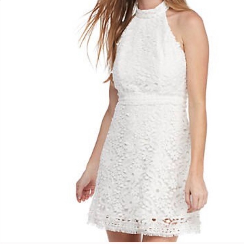NWT Devlin White Lace Sleeveless Dress